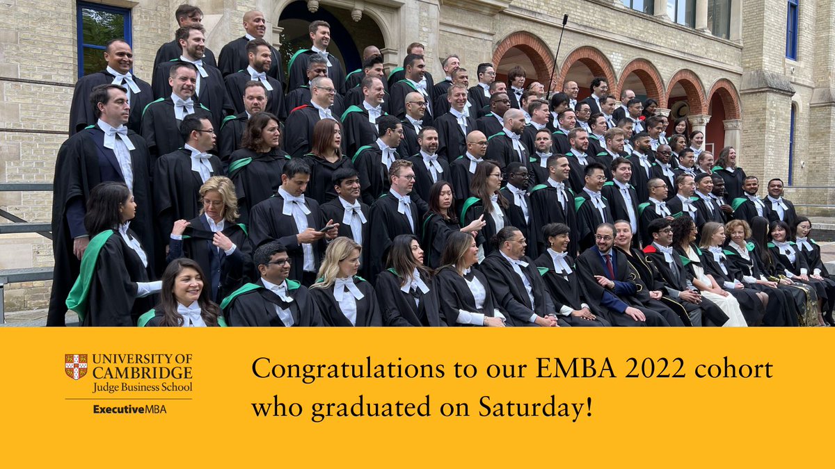 Our fabulous 2022 cohort graduated on Saturday! Thanks to all of you for making the day so special!

 #emba #bestday #congratulations #graduated