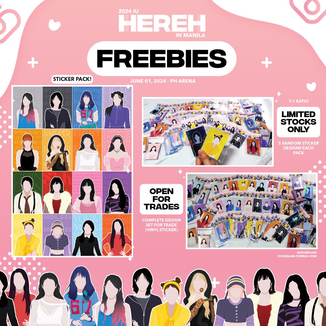 #HEREH_WORLD_TOUR_IN_MANILA Sticker freebies!! Hope you'll like it! 1:1 only / limited quantity will be given randomly help rt/like to spread DM for trades Thank you & see you 💜 #IUinManila #아이유 #IU #HEREH #HEREH_WORLD_TOUR_IN_MANILA