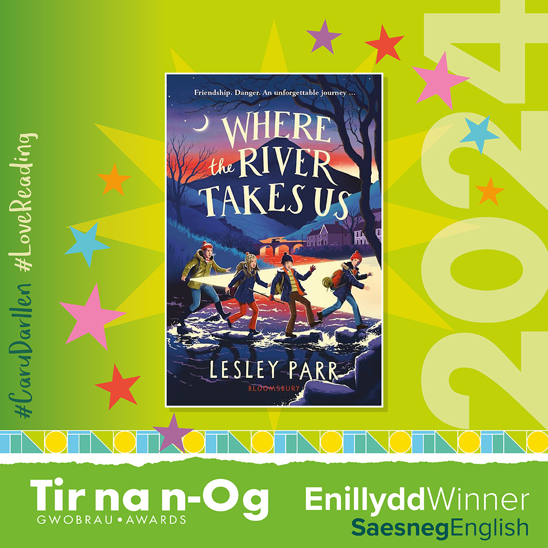 Where the River Takes Us by Lesley Parr is the 2024 winner of the Tir na n-Og English-language Award for children and young people’s literature👏 Watch Lesley Parr read an extract from the book on #CaruDarllen's channel: amam.cymru/carudarllen/wh…