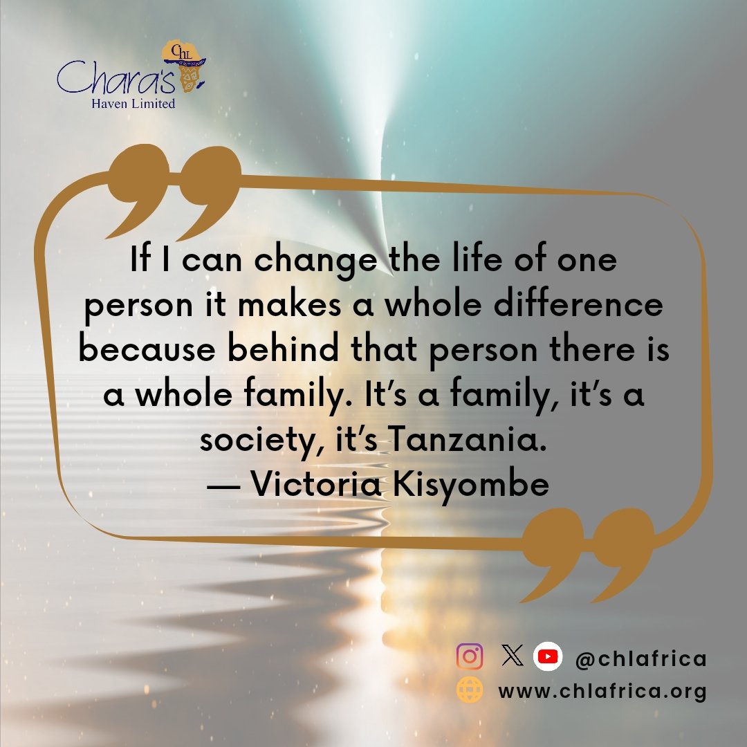 Happy Monday Afrochamps🤗

...Imagine a pebble thrown into a still pond...

When you empower one individual, you're not just altering a single life. 

Behind every person is a family, a network of lives interconnected and interdependent. 

#Mondaymotivation
#CHLAfrica
#Positivity