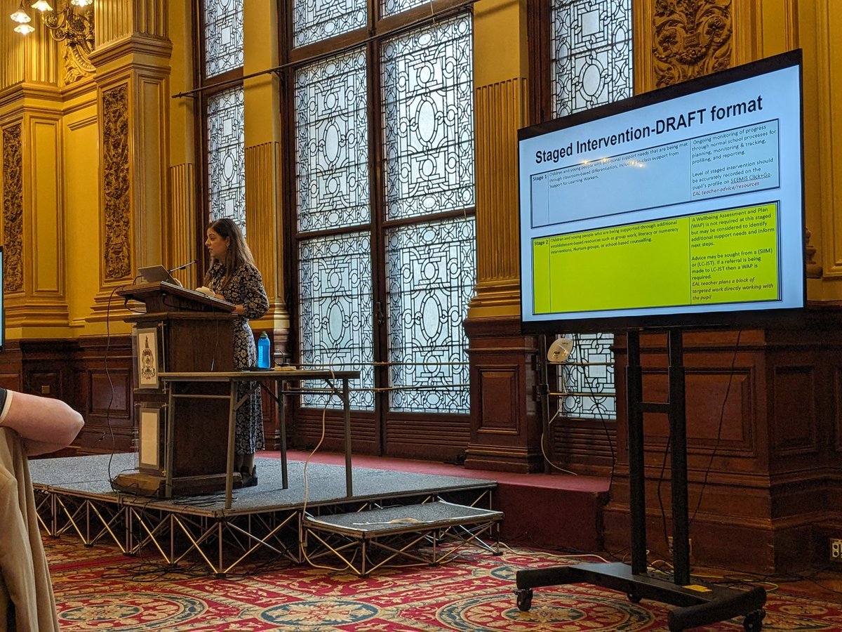 @EALGlasgow teachers are getting a sneak peek at the draft staged intervention framework that has been recently updated 👍 @EdISGlasgow