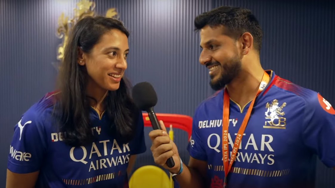 Smriti Mandhana said, 'Watching a RCB match is much more stressful than playing (laughs)'.