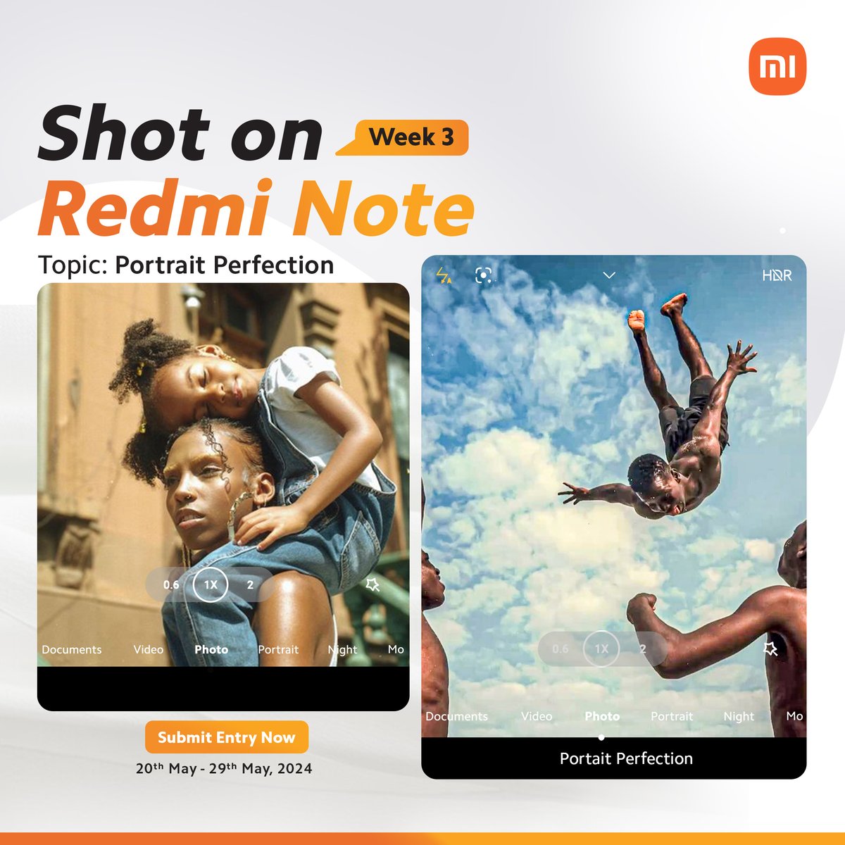 Week Three Theme: Portrait Perfection Show off your expertise in capturing stunning portraits with your Redmi Note camera! Whether it's a breathtaking close-up or captivating expression, let your creativity shine. Submit your entries from till May 29 and showcase your portrait