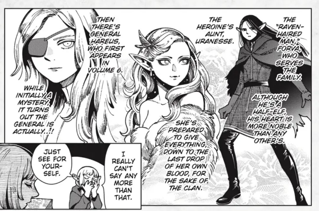Silly headcanon time, one day they clean Mithrun up and Marcille couldn't stop staring. Suddenly she starts puting concealer for his eye bags and style his hair.

Finally, put on an eye patch and bam! Mithrun is the perfect hero from her beloved novel Daltian Clan 😂 