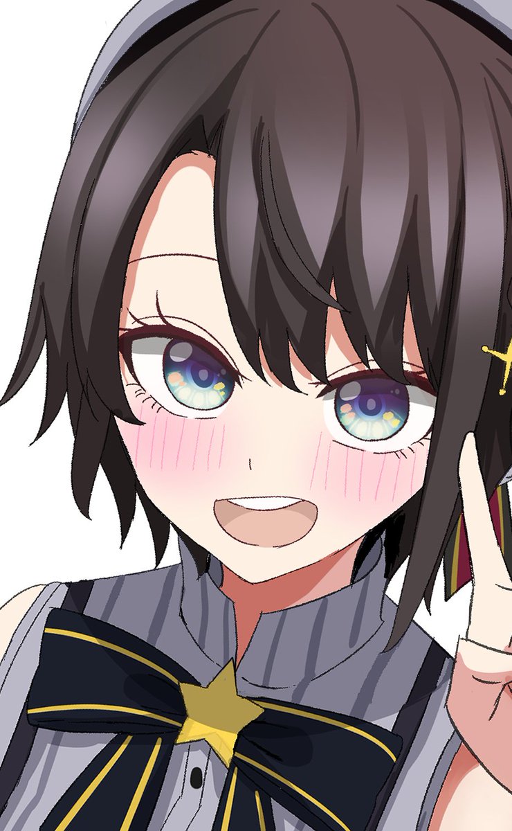 大空スバル ,大空スバル(制服風味なアイドル衣装) 「#我ながら天才なお顔4選 」|みなづきのイラスト