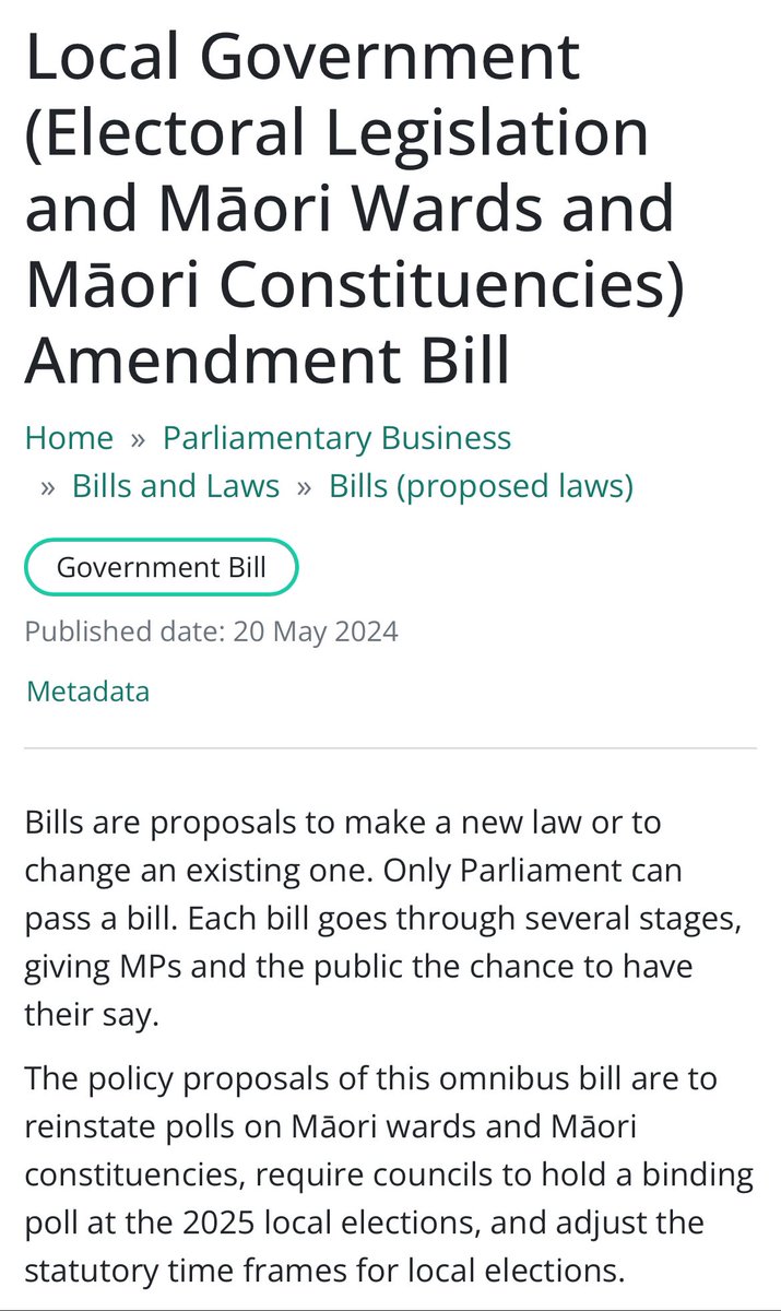 UPDATE: the govt introduced the Māori wards Bill today, ignoring the Tribunal’s recommendations. Two weeks in a row the Tribunal has said that a proposed Bill breaches treaty principles, only for the govt to introduce that Bill the next working day. Utter disregard for Te Tiriti.