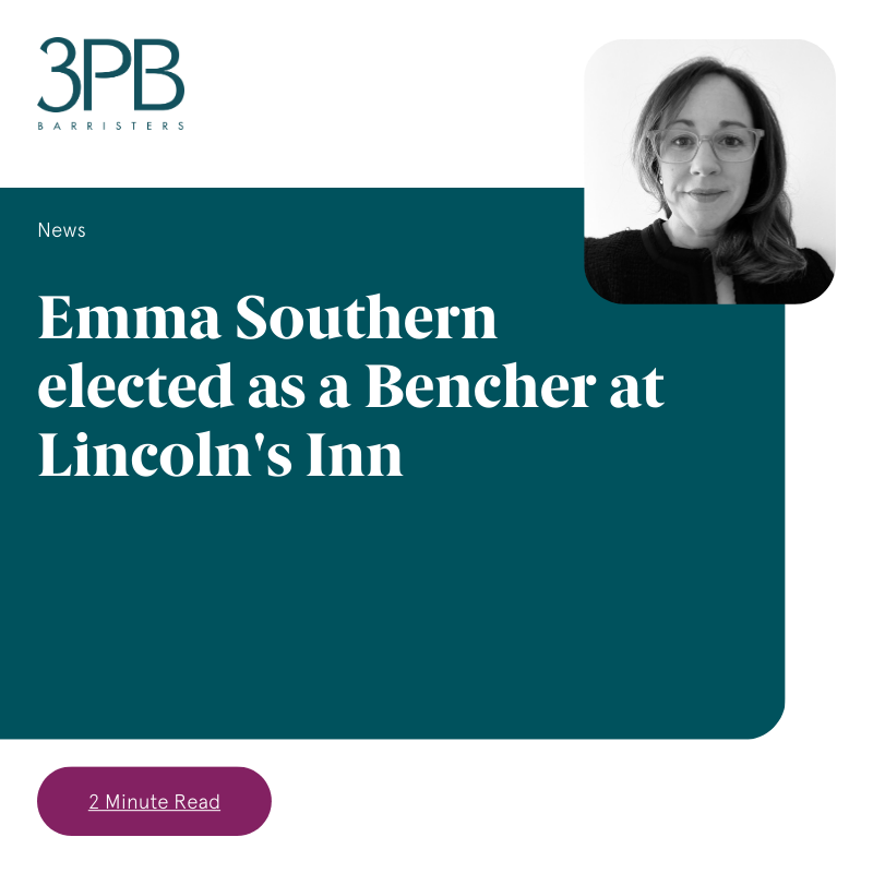 3PBChambers's tweet photo. 3PB are delighted to announce that family barrister Emma Southern has been elected as a Bencher at Lincoln’s Inn! 

Please click here to read more: https://t.co/bkNdWDrovM
#legalappointment #familylaw https://t.co/MwxOrtO9Ud