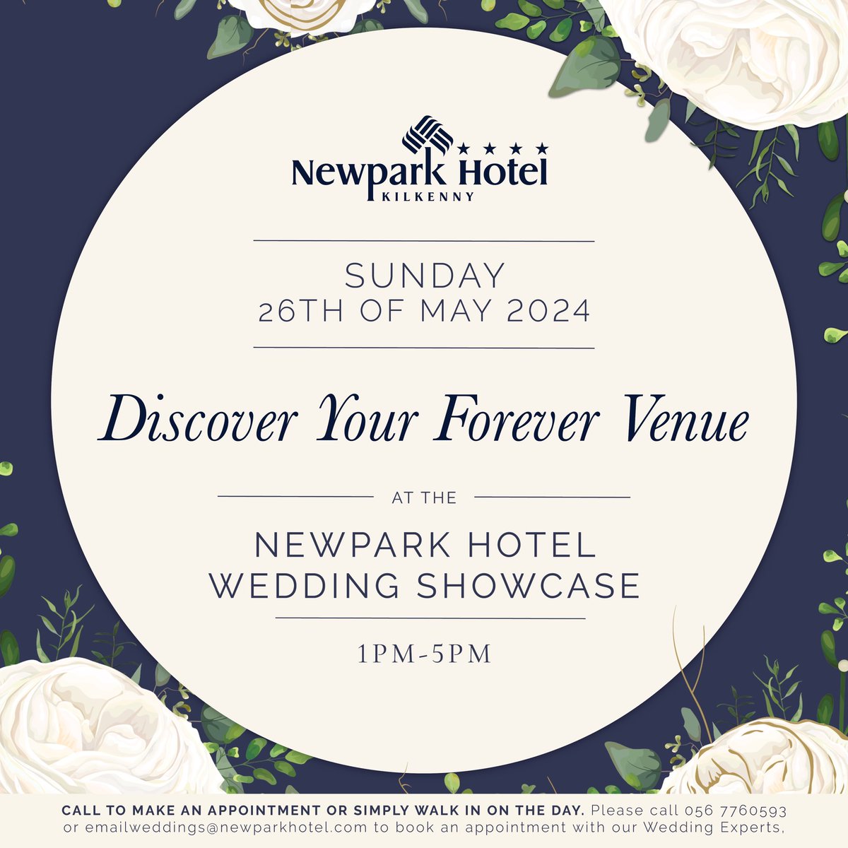 NewparkHotelKilkenny (@newparkhotel) on Twitter photo Join us on Sunday, May 26th, from 1-5 pm.
Reach out to our dedicated Wedding Planner, Sinead, at +353 56 776 0593 or email weddings@newparkhotel.com to secure your consultation for your special day.
#weddinghshowcase #newparkwedding #weddingkilkenny #kilkennybride Join us on Sunday, May 26th, from 1-5 pm.
Reach out to our dedicated Wedding Planner, Sinead, at +353 56 776 0593 or email weddings@newparkhotel.com to secure your consultation for your special day.
#weddinghshowcase #newparkwedding #weddingkilkenny #kilkennybride