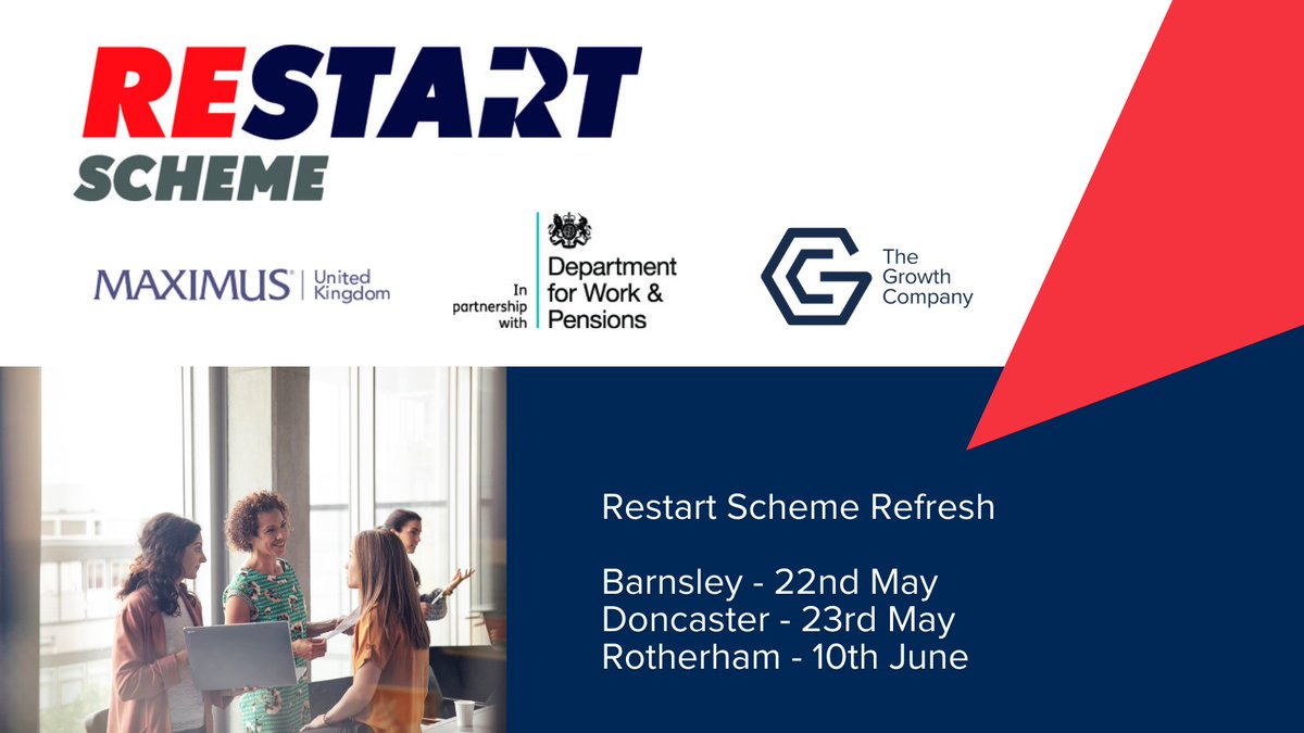 🤝 Join us to learn more about the Restart Scheme.

🚀 The Restart Scheme provides tailored, intensive employment support to people who have been on Universal Credit for more than 6 months.

Register today 👇
ow.ly/TKEZ50RMS0w

#RestartScheme #PlanForJobs