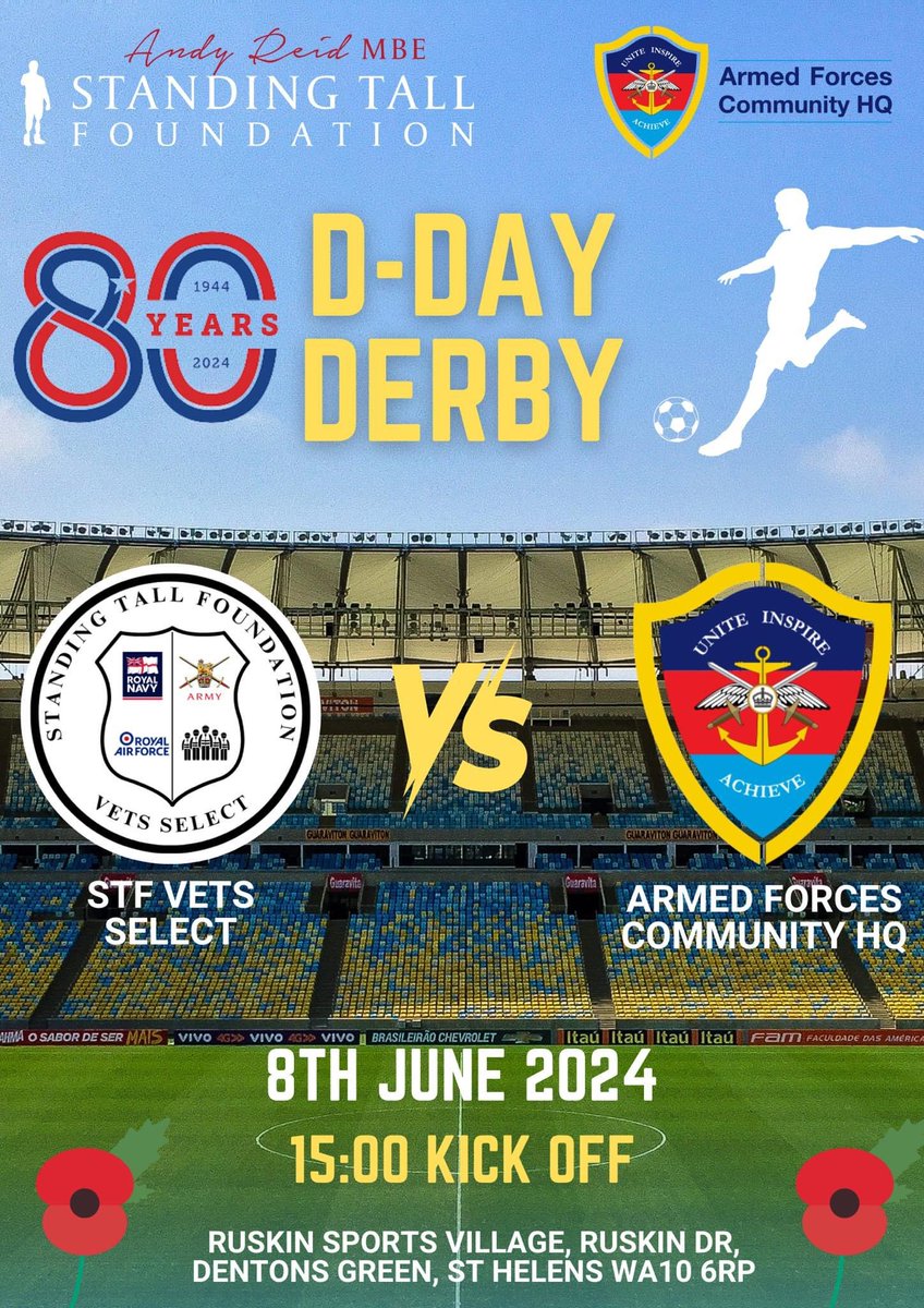 There's plenty to look forward to in the summer break - on Sat 8th June we are hosting the @AndyReidMBE_STF D-Day Derby - marking the 80th anniversary. Beforehand the @walking_st Walking Football Festival will take - DM to get involved in this. #greenarmy 💚