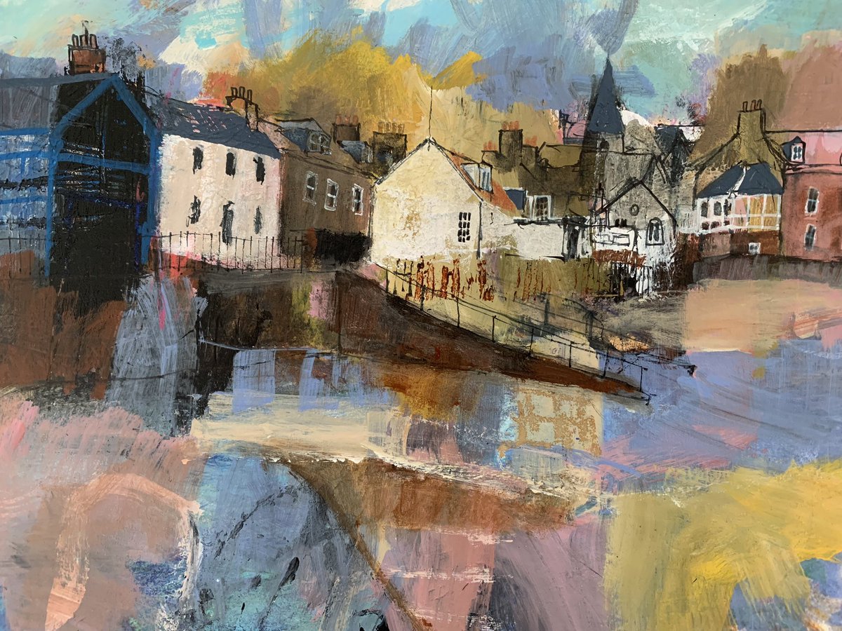 A new North Berwick inspired painting (mixed media on paper 29.7 x 21 cm) #EastLothian