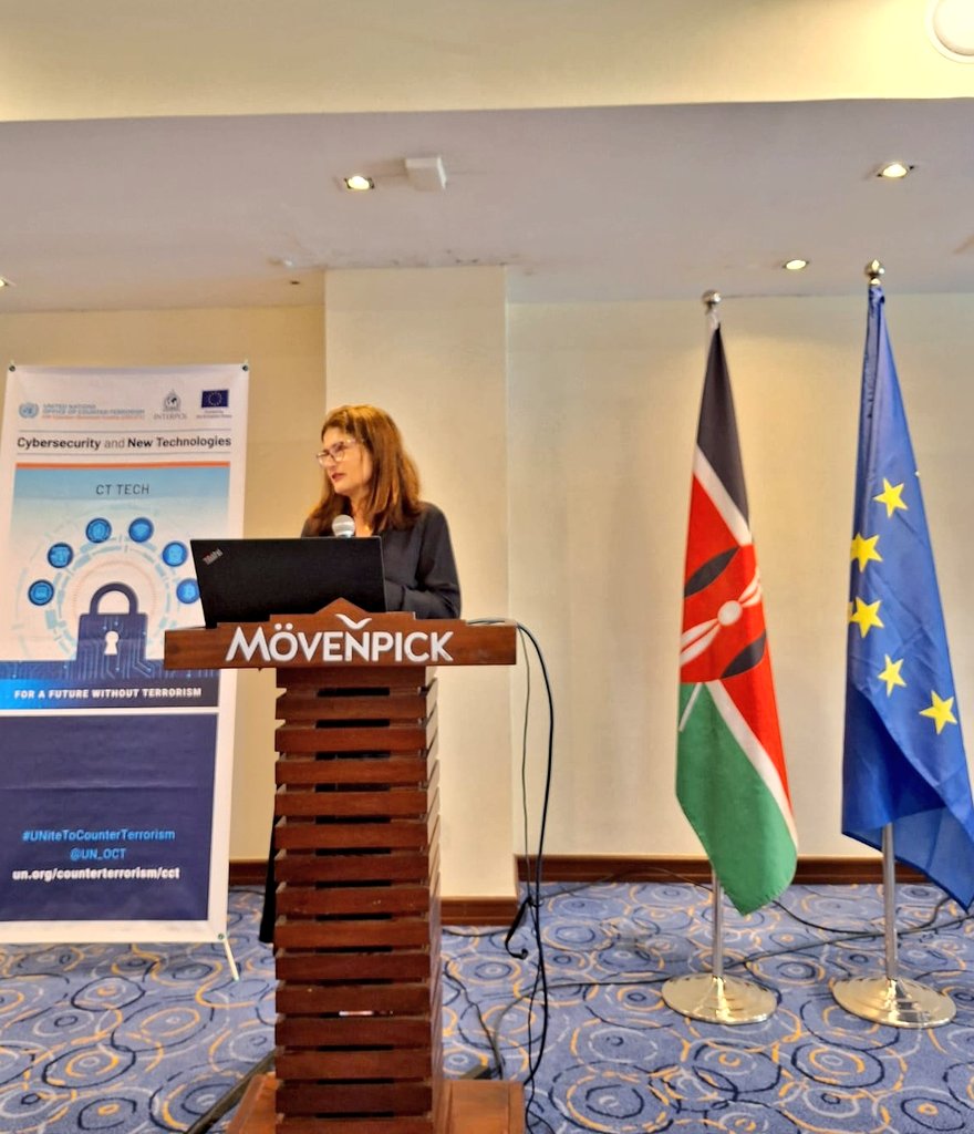 This morning I opened the second EU funded #CTTECH workshop organised by @UN_OCT and Coordinated by the @NCTC_Kenya. This workshop aims to strengthen Kenya's practitioners in policy and operational strategies to counter and leverage emerging technologies against terrorism.