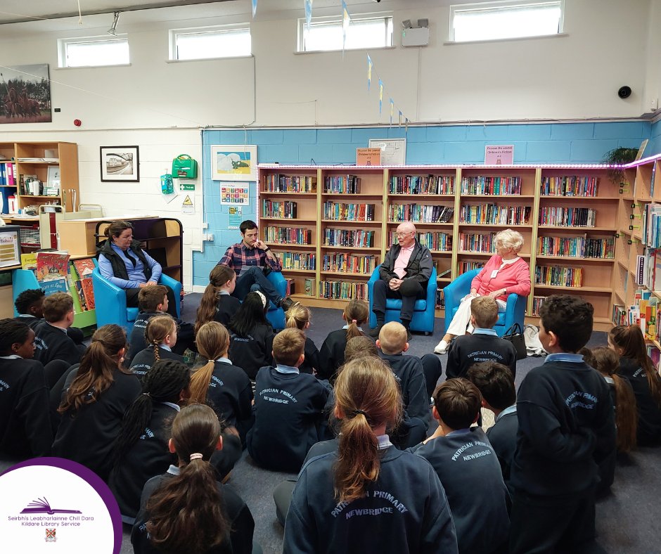 Just a few pics from a very busy #NewbridgeLib , we had our #AgeFriendly Day with a Q&A spot , also we had Briana Fitzsimons & Leon Diop, authors of Black and Irish: Legends, Trailblazers & Everyday hero's pop in for a chat😃