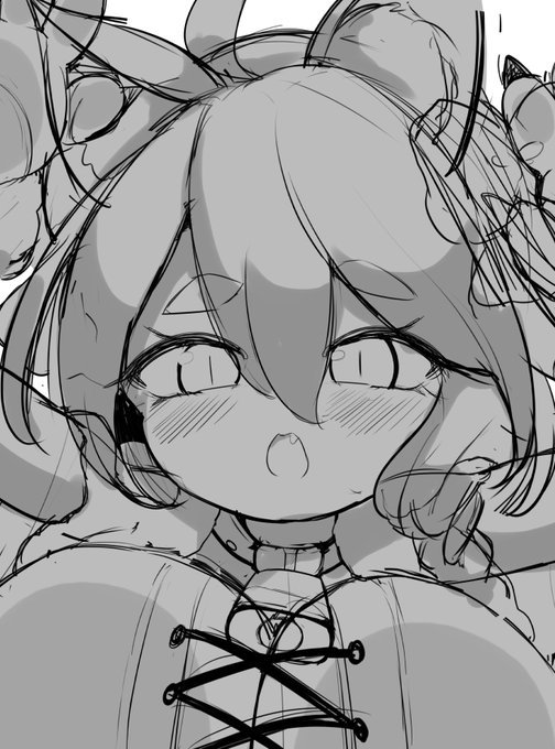 次のリクエスト絵のラフです夕立さんたくろーす 