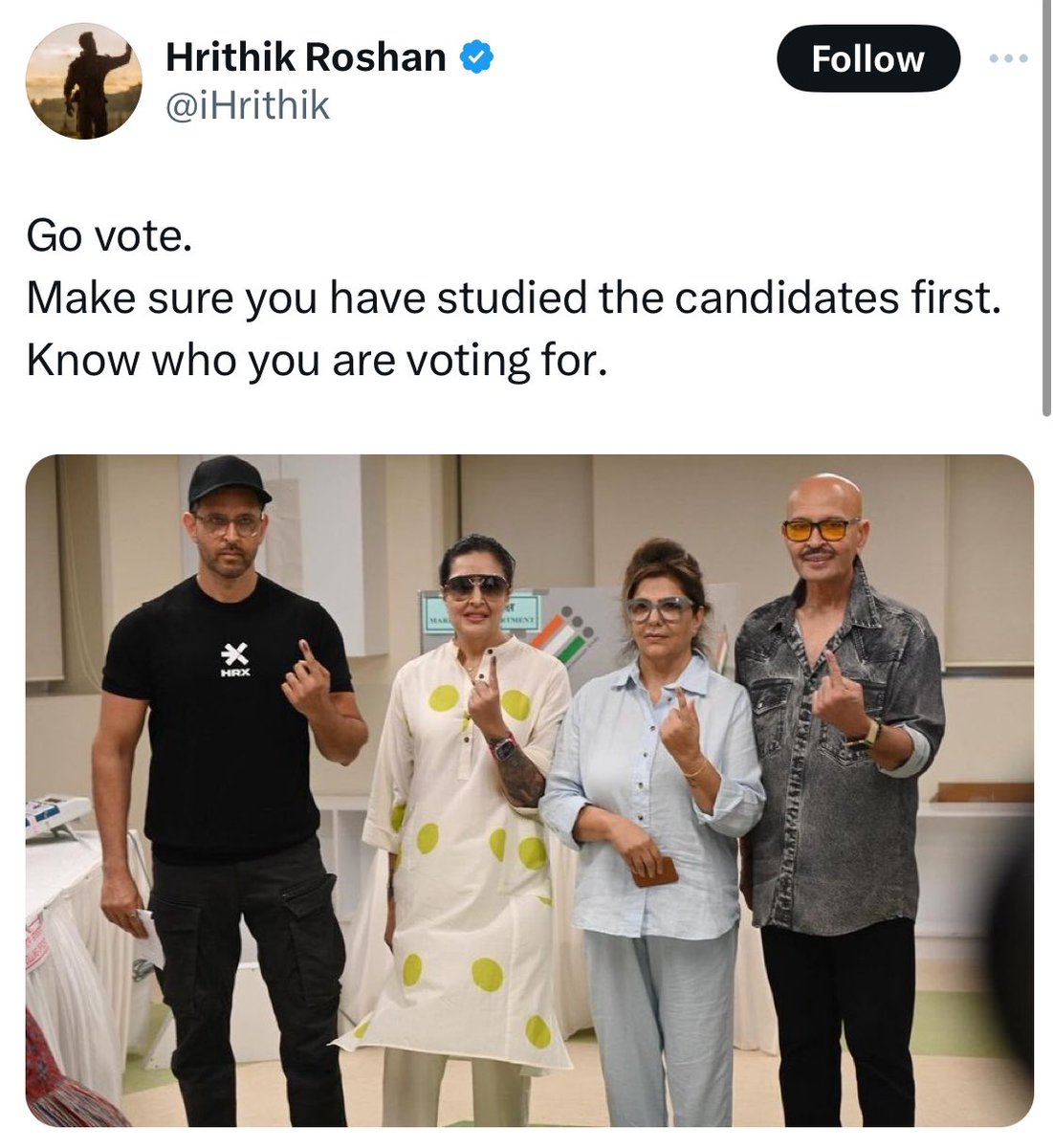 How to crack who voted for whom from their X posts: 😜🤪 1st Pic: if this is the message then NDA 2nd Pic: if this is the message then INDIA 3rd Pic: if this is the message then this is the floating voter who shall actually tip the scale 😂