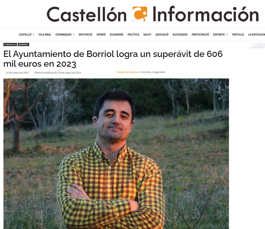 compromisbrriol's tweet image. Borriol va tancar 2023 amb un superàvit de més de 600 mil euros
 
Ramos: “Anem a seguir gestionant amb responsabilitat els diners de totes i tots per no tornar a èpoques passades”
 
#Borriol
#SeguimFentPoble
#GovernsAmbCompromís