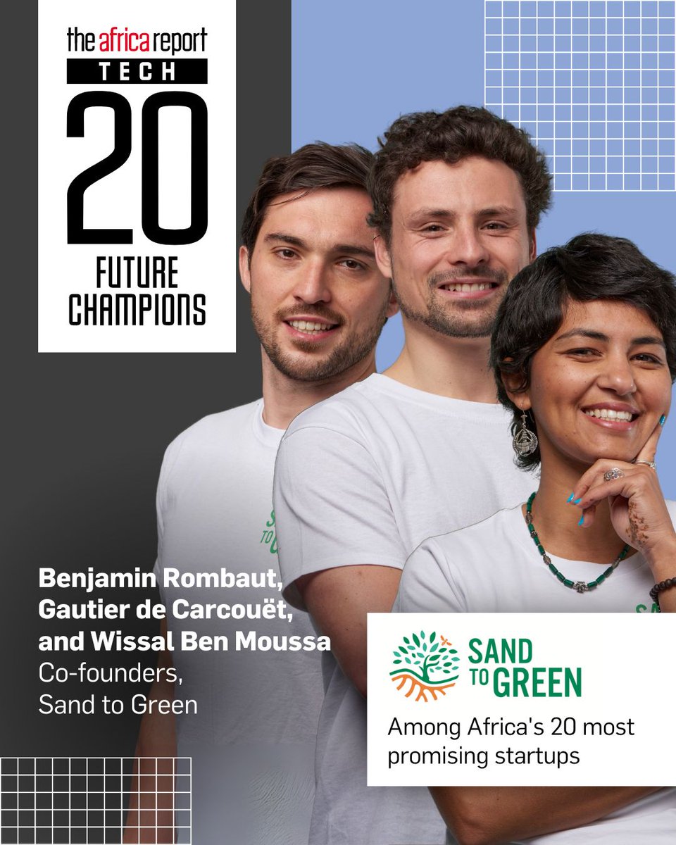 Congratulations to Sand to Green, co-founded by Benjamin Rombaut (#IESEG 2015), for being recognized as one of the most promising early-stage startups in @jeune_afrique’s 2024 ranking of the 20 Future Tech Champions in Africa! 🎉 #IESEGExperience #IESEGCares