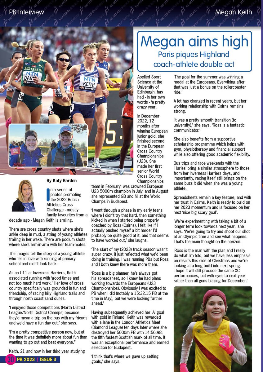 MEGAN MAGIC #SALtogether We hesitate to say 'told you so' But, er, @katymaybarden certainly did outline Paris track plan @RossKCairns1 Megan Keith - back in November Well played Megan, Ross (and Katy) ☑️☑️☑️ @InvHarriersAAC @UoESport @MarkMunr0 @GraemeWFJack @SALChiefExec