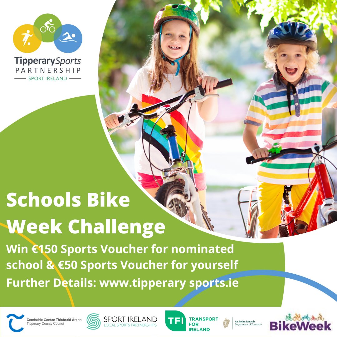 Final chance to submit entries. Last chance for entries is today at 4pm. There are some great prizes to be won.😀 🔗bit.ly/3USZvdX @SportIreland #BikeWeek #BikeWeekTipperary #beactivetipperary