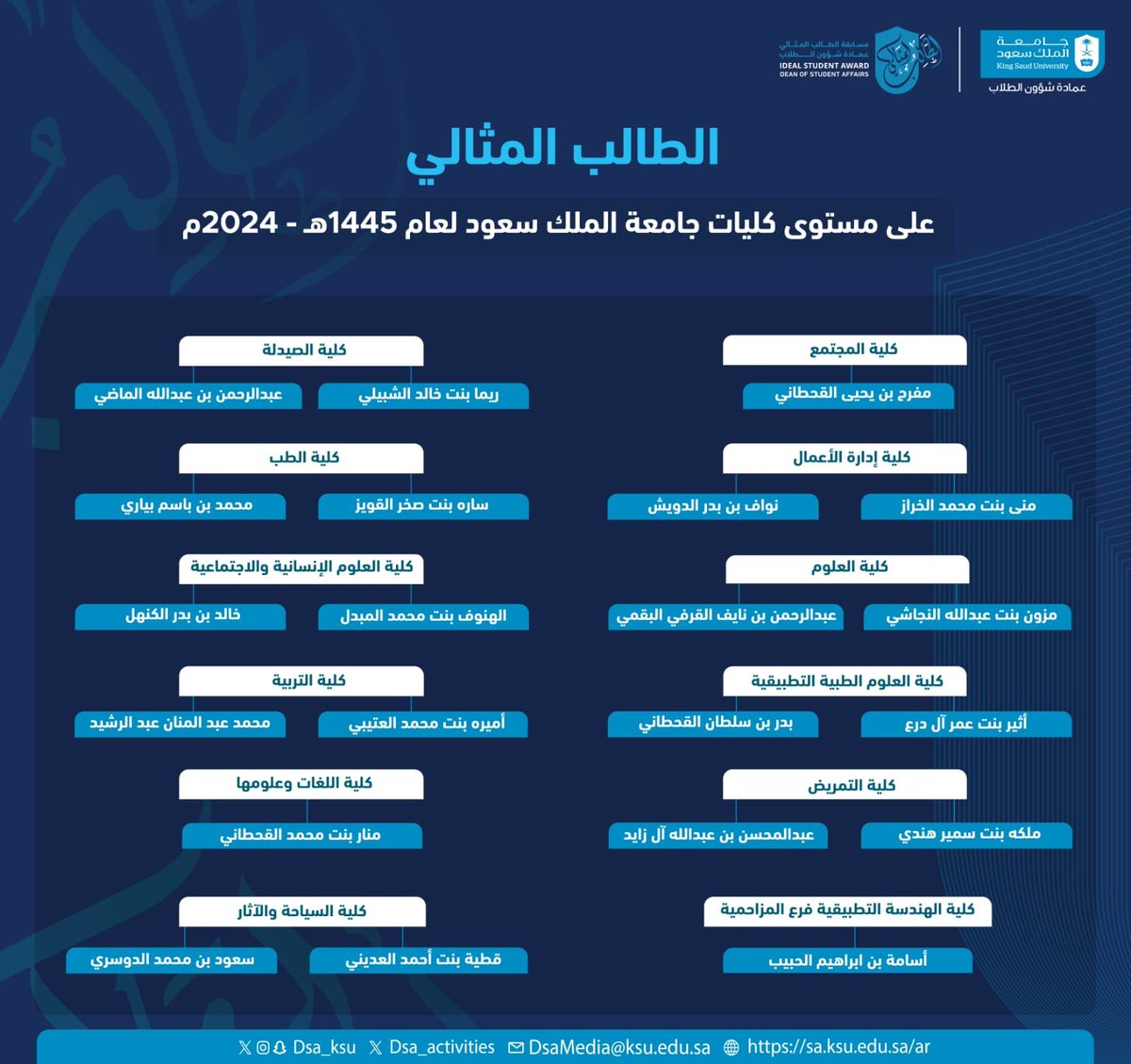 عـــمــادة شــؤون الــطــلاب tweet media
