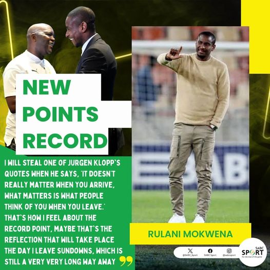 hjmaluks's tweet photo. Sundowns League Record this Season

28 Games 22 Wins 6 Draws 0 Defeats
Coach Rhulani's Troops are 2 Games Away from Finishing the League unbeaten! #InvincibleSeason the Record Breakers💐🪻🌸🌼
  
Next 2 Games: TS Galaxy Away &amp; Cape Town City Home! https://t.co/zpKFxVeNbU