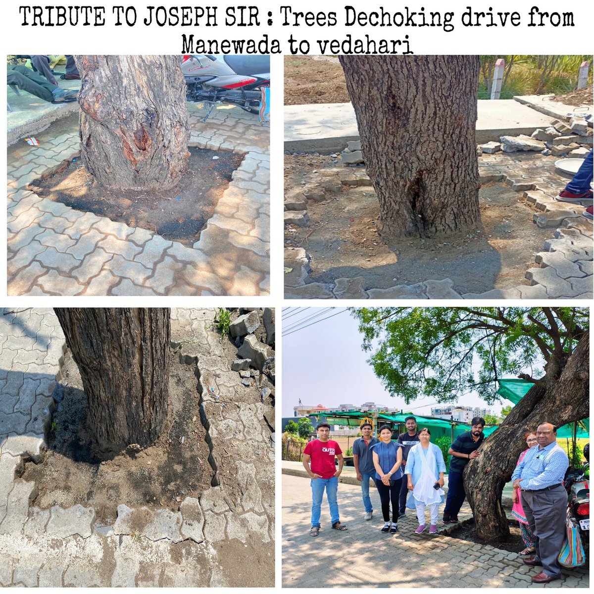 'Honoring Joseph George Sir : Citizens and NGOs Successfully Complete Tree Dechoking Drive” @AUThackeray @ngpnmc @nmccommissioner @LokmatTimes_ngp @vrNagpur @TOI_Nagpur @anjaya1905 @mankab091 @bolsarfaraz @ProshuncTOI @SamareshA73 #Nagpur #SaveTrees #Environment #GreenCity