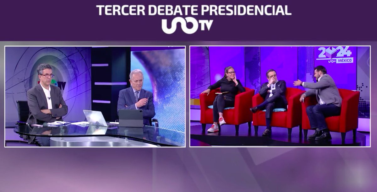 Gracias a quienes nos acompañaron ayer en el análisis del 3er debate presidencial en @UnoNoticias con @PatyUa, @Sebas_RM, @ildefonsogv y moderado por @JoseCardenas1