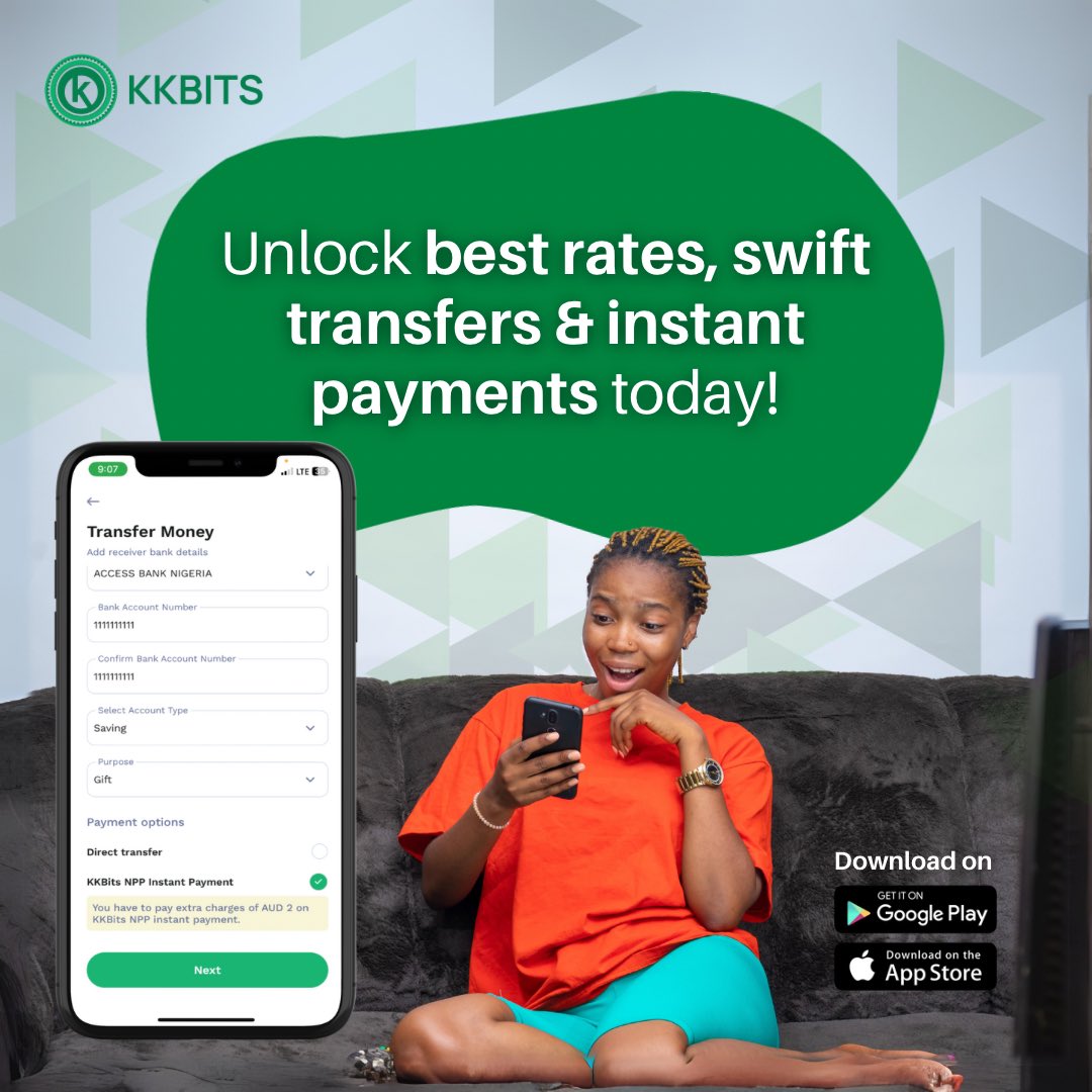 Unlock the power of effortless money transfers with KKBits! 🚀 

Register now and #SaveTime #SaveMoney while sending money with ease. 

Enjoy lightning-fast transfers and competitive rates. 

#SecureTransactions guaranteed! #SecureTransfers #FastMoneyTransfers #SendMoneySmart