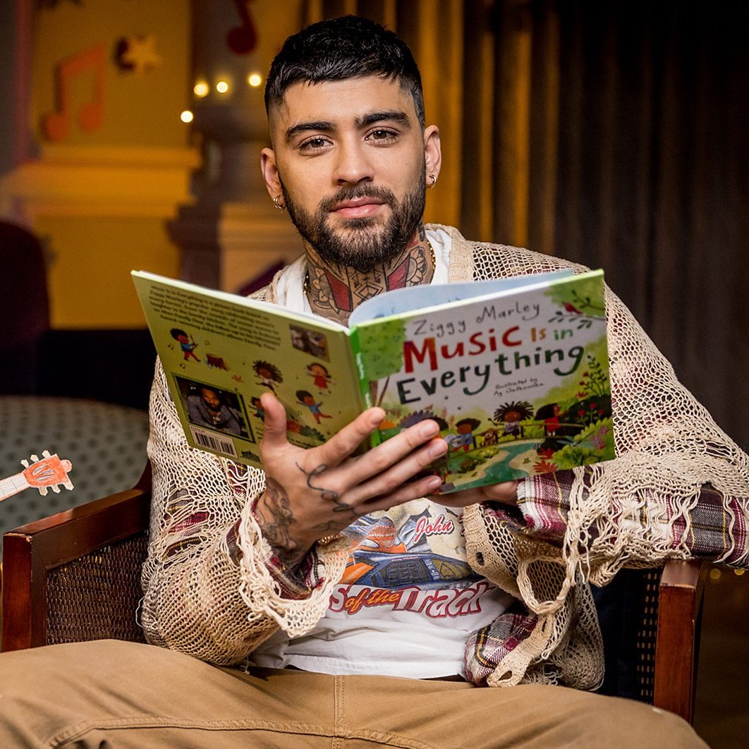 Zayn Malik is the latest star to read a CBeebies Bedtime Story The singer reads ‘Music is in Everything’ by Ziggy Marley, an uplifting ode to the power and beauty of song. Zayn said: “I chose this book because I love Bob Marley, and because music and reading are both