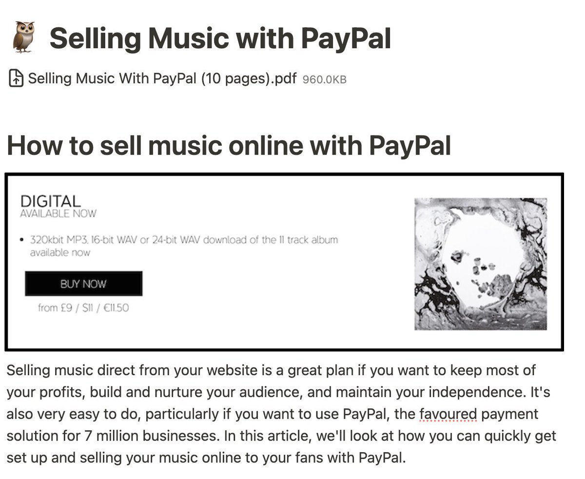 How to earn online income in 2024:

Sell music on PayPal.

We created a 10-page PDF that explains it to help you get started.

And it’s FREE next 24 hours.

To get it, just: 

- Like
- Retweet
- Reply 'SEND'
- Follow us (so we can DM you)