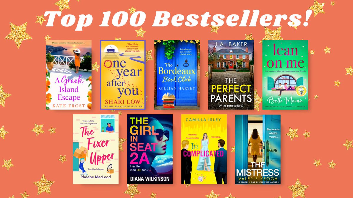 ⭐️ 9 IN THE TOP 100 ⭐️ 9 of our books are in the Kindle Top 100! 🎉 Congrats @katefrostauthor, @sharilow, @GillPlusFive, @thewriterjude, @bethcmoran, @macleod_phoebe, @DiWilkinson2020, @camillaisley and @ValerieKeogh1