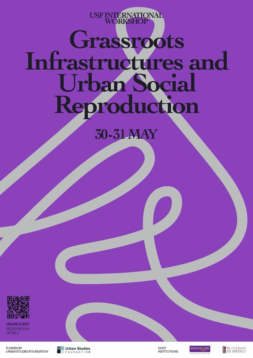Really excited to be part of the @Repro_Infra USF International Workshop on 'Grassroots Infrastructures and Urban Social Reproduction', organised by @Matina_Kapsali and Nina Ebner. 

More information on the event and how to register can be found here: tinyurl.com/5cnw3adz