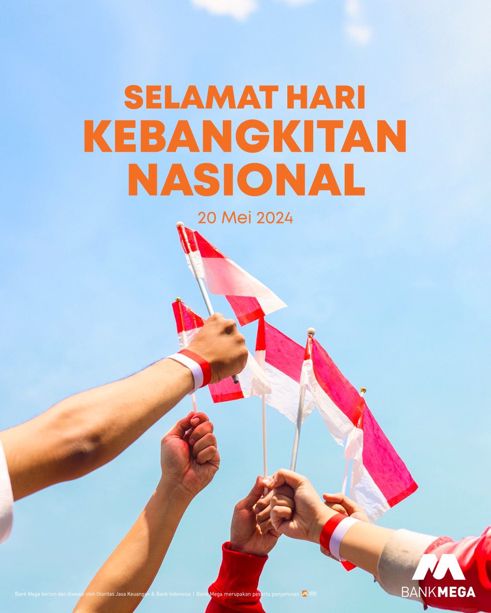 Selamat Hari Kebangkitan Nasional, Mega People! Semoga hari ini dapat mengingatkan kita untuk maju bersama, serta meningkatkan rasa kesatuan dan persatuan yang tinggi sebagai sebuah bangsa, ya!