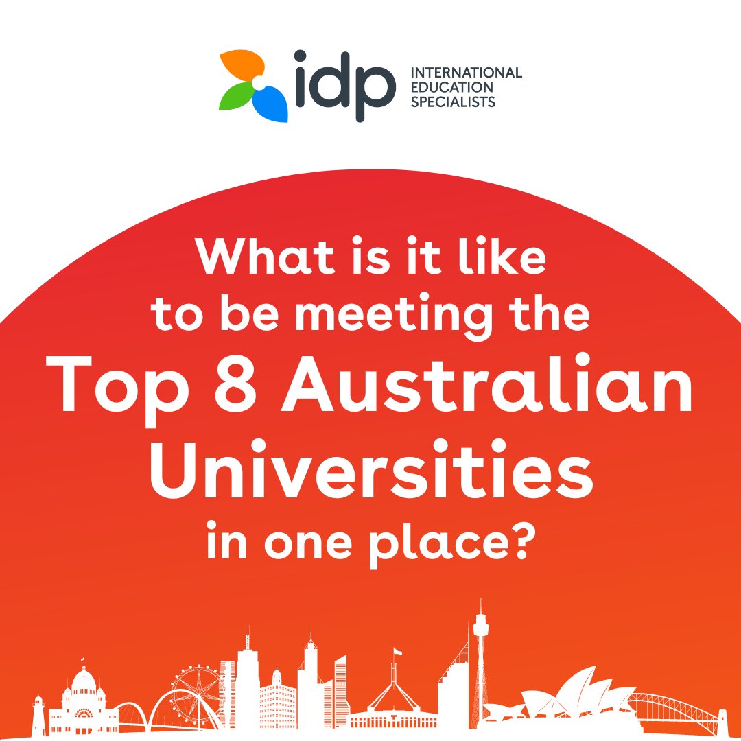 Join us on May 31st from 10:30 AM to 1:30 PM for IDP's Open Day, featuring representatives from Australia's top 8 universities!

#IDP #IDPEducation #AustralianUniversities #university #studyinaustralia #australia #IDPOpenDay #StudyInAustralia #FutureStartsHere