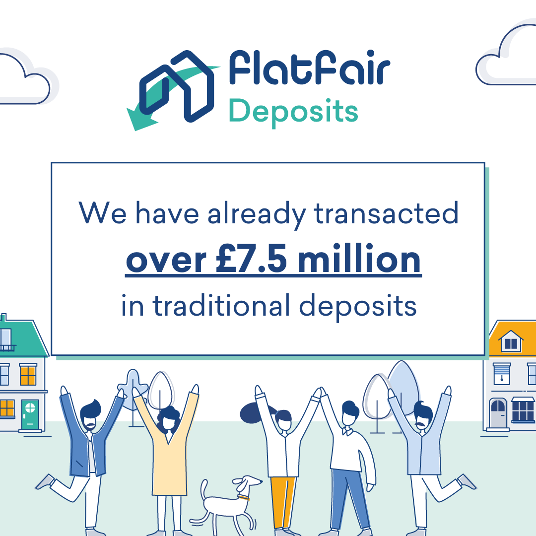 Agents using flatfair Deposits save heaps of time and improve compliance as we register traditional deposits for them, completely free.

In doing so, we have already transacted more than £7.5 million in traditional deposits 🔏

Request a demo today: hubs.ly/Q02xqcqp0