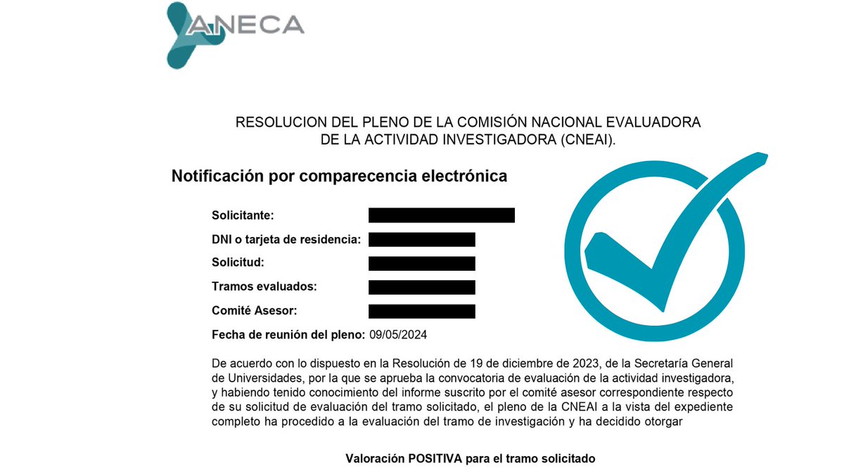 BComplutense's tweet photo. ¡Atentos a vuestro correo, PDI de la @unicomplutense! Este fin de semana @ANECAinfo ha comenzado a enviar las notificaciones de las resoluciones de los tramos de #Sexenios2023.

De los 7.408 tramos el✅97,35% han sido positivos
Mucha suerte🤞🥠 https://t.co/scuhuscZTv