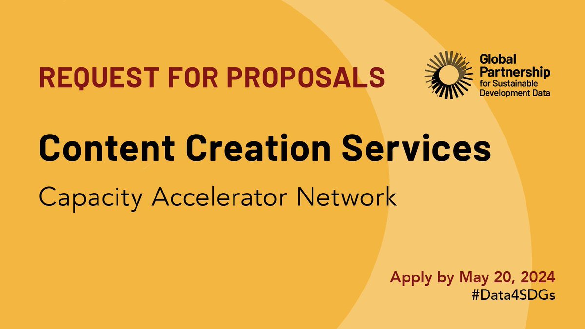 FINAL CALL! 📢 Apply TODAY to our Request For Proposals looking for content creators in Africa. #DevJobs #Data4SDGs 🤳 Content creator - Ghana: bit.ly/4dMDmVS 🤳 Content creator - Mali: bit.ly/4bzcM0Q 🤳 Content creator - Guinea: bit.ly/3UT5PB0