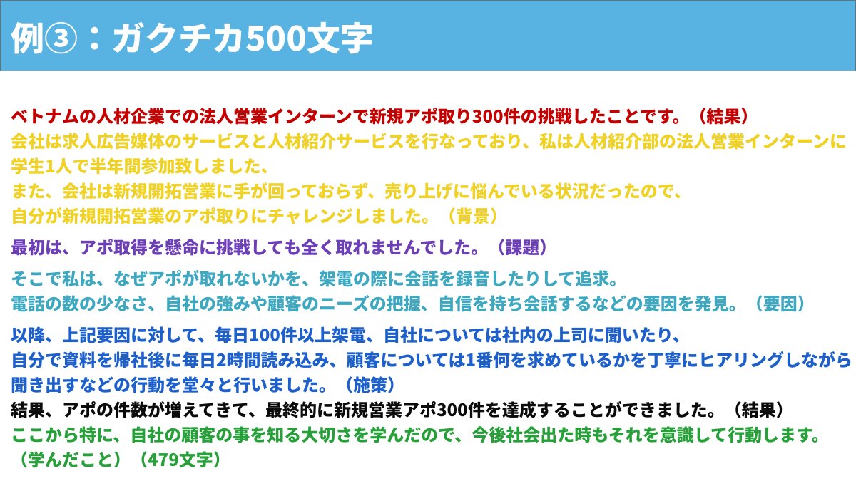 26卒のみんなはガクチカはこの書き方を参考にして…