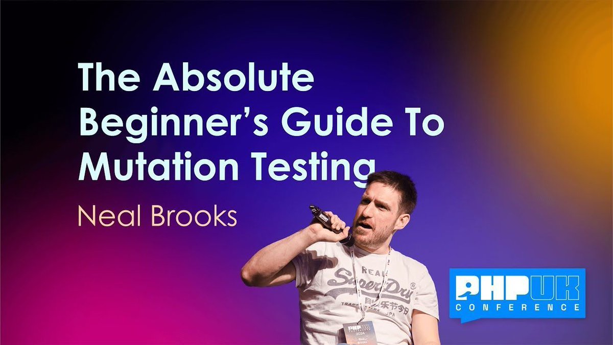 PHPUKConference's tweet image. Have you tried mutation testing before?

Watch Neal Brooks&apos; (@nealio82) talk from PHP UK Conference and hear his beginner&apos;s guide to mutation testing.

buff.ly/3JWJKvX

#phpuk24 #php #phpc #phpukconference #mutationtesting