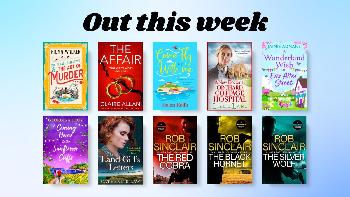 ✨ OUT THIS WEEK ✨ We're so excited to be publishing these brilliant books by @fionawalkeruk, @ClaireAllan, @HJRolfe, @baywriterallat1, @be_the_spark, @GeorginaTroy, @AuthorCathLaw and @rsinclairauthor this week! ➡️ Pre-order your copies here: amzn.to/3xYtIvH