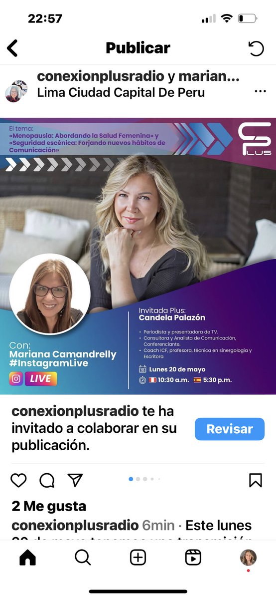 🍒 Hoy lunes a las 5:30 conectamos con Latinoamérica para hablar de comunicación, miedos, escénico, y menopausia. #comunicacion #miedoescenico #miedo #crecimientopersonal #menopausia #gotasdeccc #candelapalazon