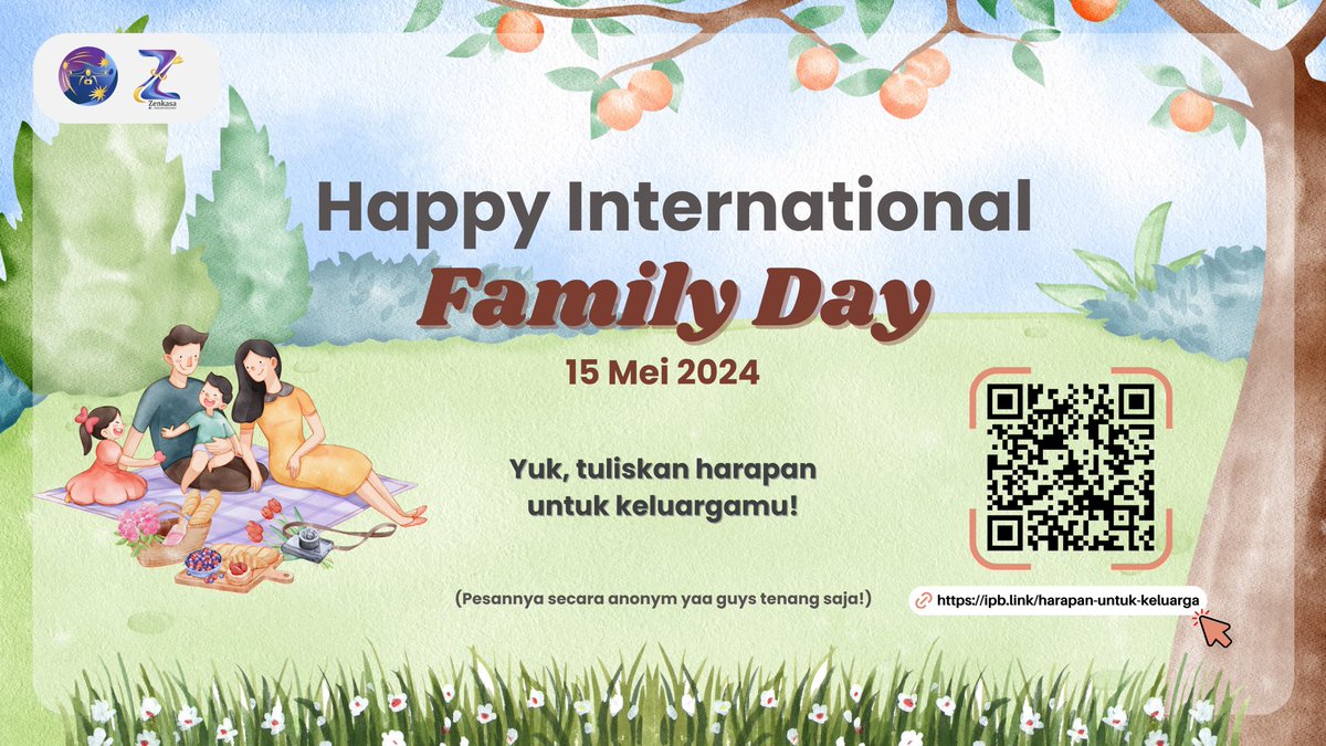 HAI HAI FAMCOS!!

happy international family day!!👨‍👩‍👧‍👦
walaupun lewat dikitt hehehe, yukk yuk kita tulis harapan kitaa untuk keluargaa!! bisa kalian tulis di link bawah ini 
ipb.link/harapan-untuk-…
atau scan barcode yang ada di fotoo yaa guyss!!❤️❤️