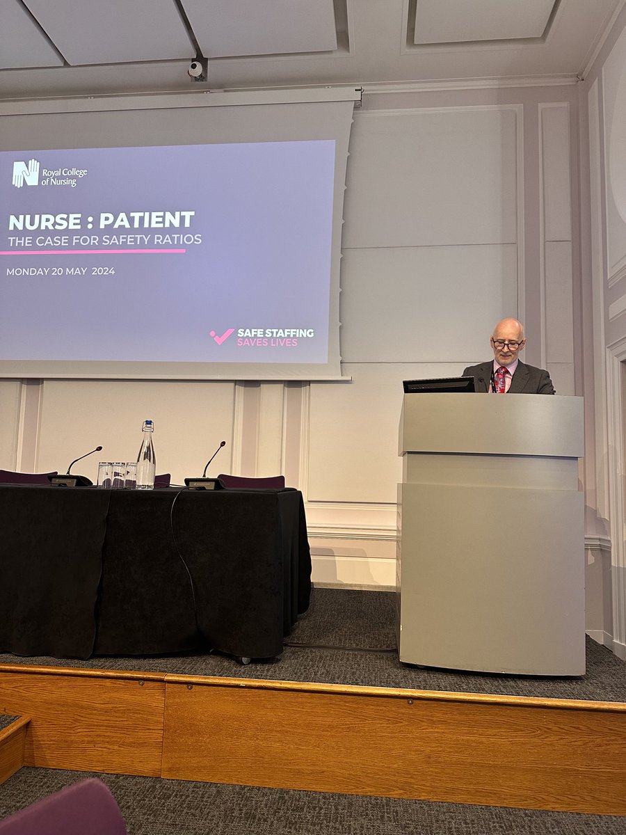 The Chair Paul Vaughan opens the 3rd safe nursing staffing summit.