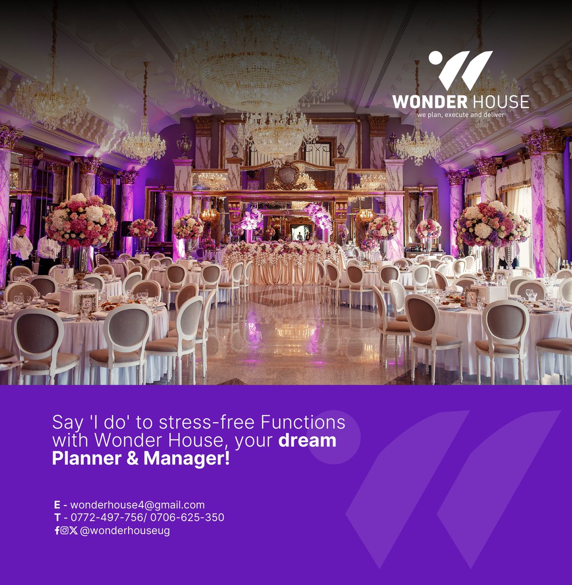 Leave the details to us!😍
@wonderhouseug ensures your special moments are perfectly planned and executed.

☎️ 0772497756 | 0706625350

#WonderHouse #weddings #weddingmanagement #eventmanagement #eventplanner #weddingplanner #weddingplanning