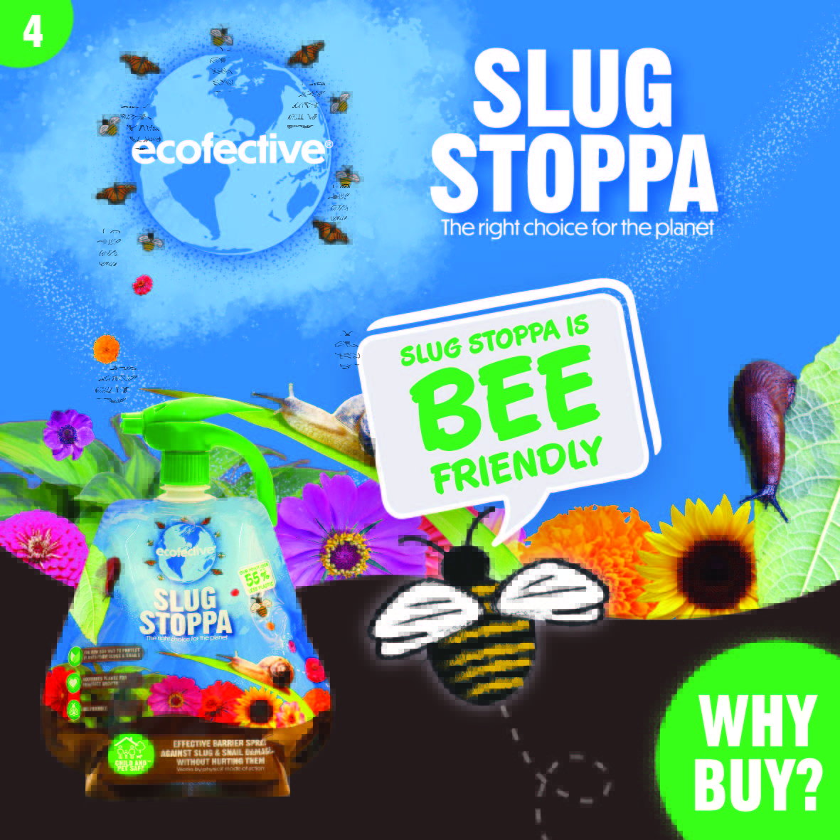 🐌Why buy ecofective Slug Stoppa?
It's the new eco way to protect plants from slugs and snails.
💚As well as being slug friendly it is also bee friendly, so you can maintain a safe environment for bees.
🔍Buy Slug Stoppa today - loom.ly/AaFqUMU

🐝Happy world bee day!🐝