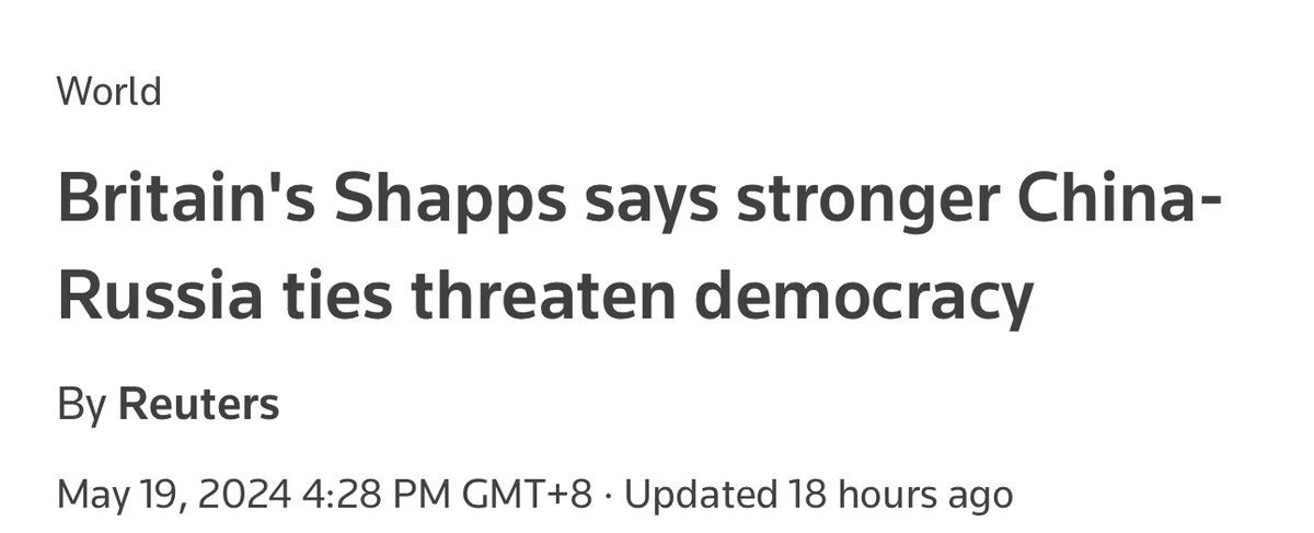 Western democracy faces a host of challenges, but strong China-Russia ties are not one of them. The strengthened ties actually reflect the growing threat FROM the West against the two.