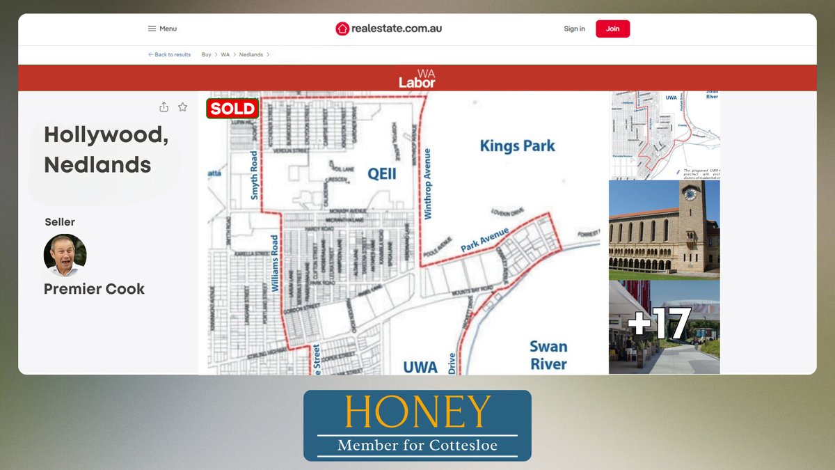 WA's Western Suburbs have been the target of Labor's overdevelopment agenda for some time. Their land grab in Nedlands is the latest unacceptable escalation, and they will not stop until every neighbourhood from Subiaco to Fremantle is covered in the shade of a luxury high-rise.