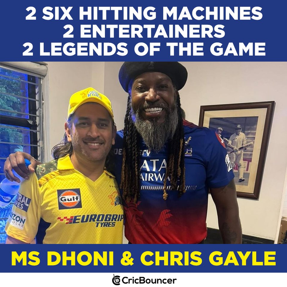 What a picture!

#MSDhoni #ChrisGayle #IPL2024 #Cricket #CricBouncer