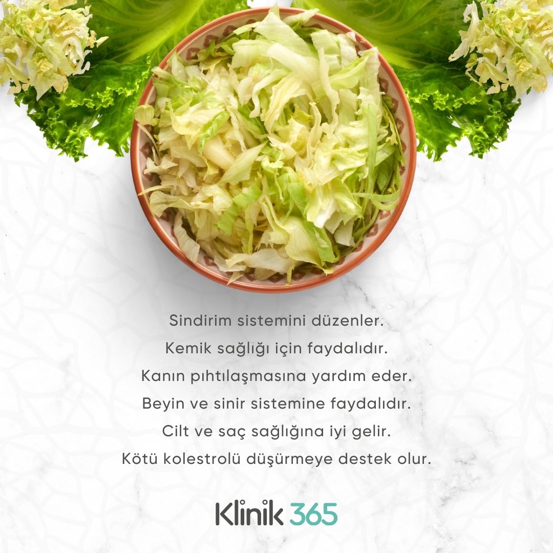 Marul, sofralarımızın vazgeçilmezi! 🍃 İşte marulun vücudumuza sağladığı harika faydalar👉🏻 Sağlıklı bir yaşam için marulu bol bol tüketmeyi unutmayın! 🥗 #Sağlık #Beslenme #Marul #doğalşifa #klinik365 #onlinediyet #onlinebeslenme #onlinediyetisyen #onlinebeslenmedanışmanlığı