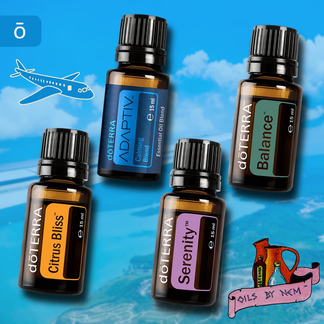 😄 Which #EssentialOils are your absolute must to travel - rpb.li/pZ5 - 
✈️
#CitrusBliss - bit.ly/3WsYES9
#Adaptiv - bit.ly/3bnR8Ac
#Serenity - bit.ly/3UNdGB1
#Balance - bit.ly/4br4lFy
🚂
#OilsByNem #Oils4Life #Wellness #OilUp~!